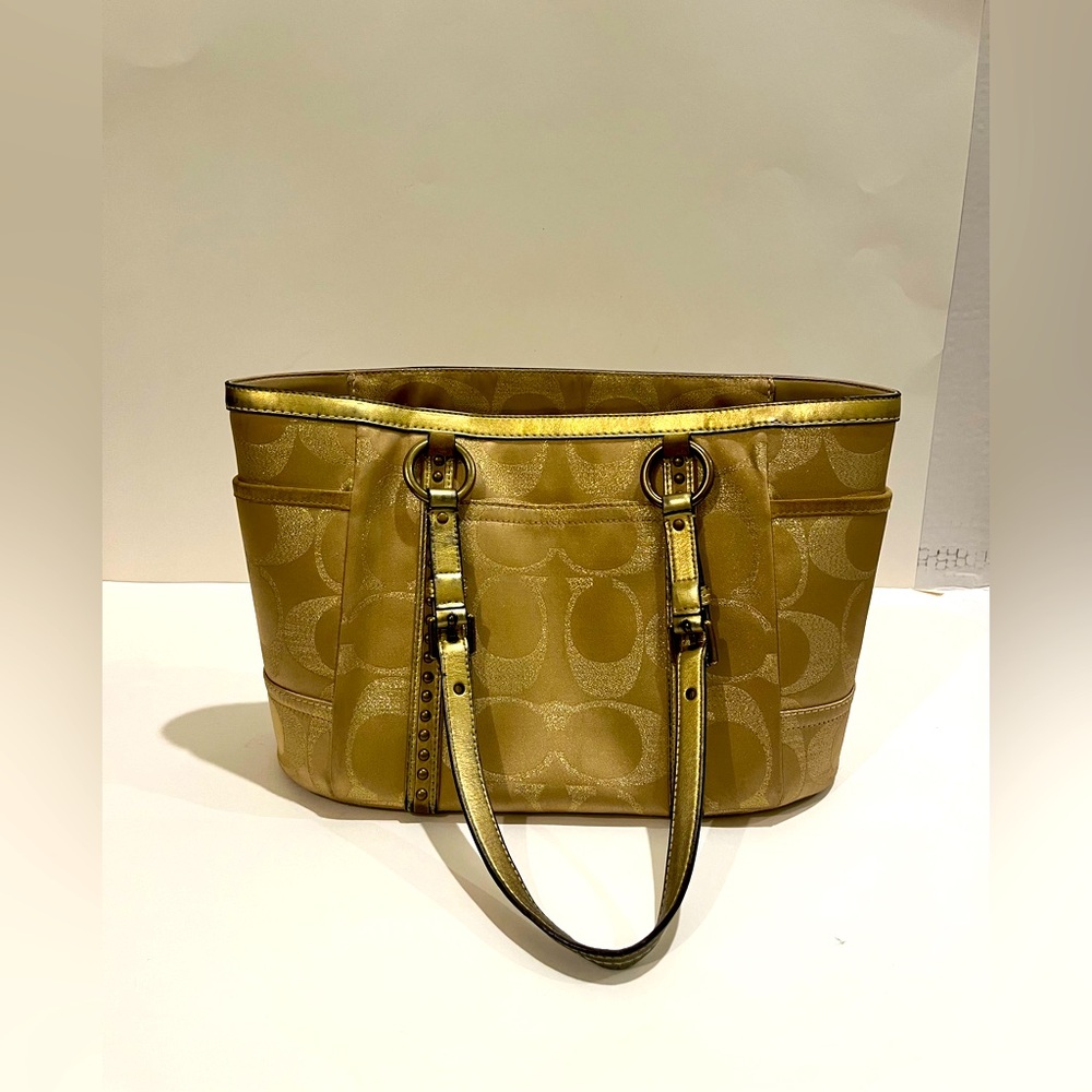 COACH Vintage Gold Tote Bag 2007